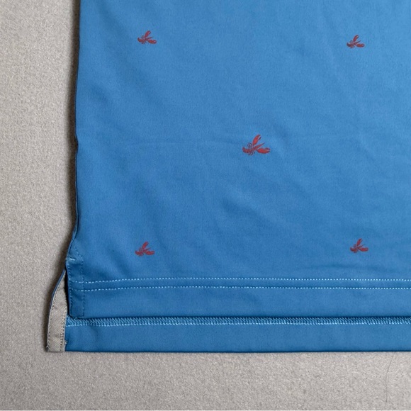 Nike Polo Shirt Mens XXL Blue Golf Player Print Lobster Performance Stretch 2XL - Picture 7 of 9